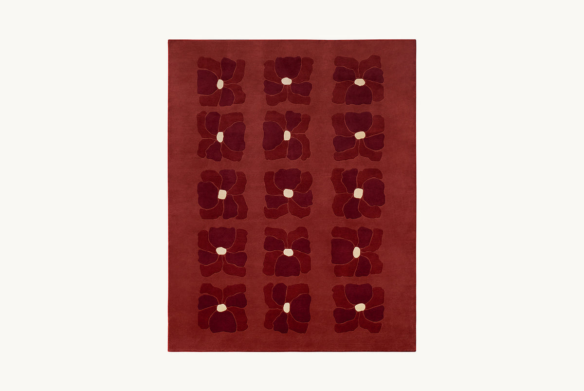 Blossom Rug – Plush Patterened New Zealand Wool – Sixpenny