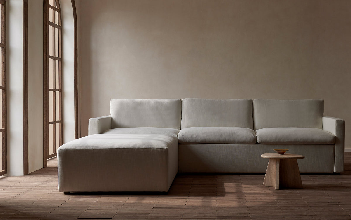 Devyn Sleeper Chaise Sectional – Oversized Comfort – Sixpenny