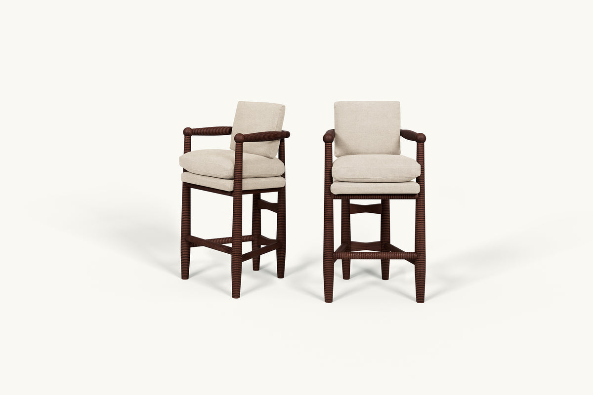 Gio 2-Piece Dining Stools – Hand-Sanded American Wood – Sixpenny