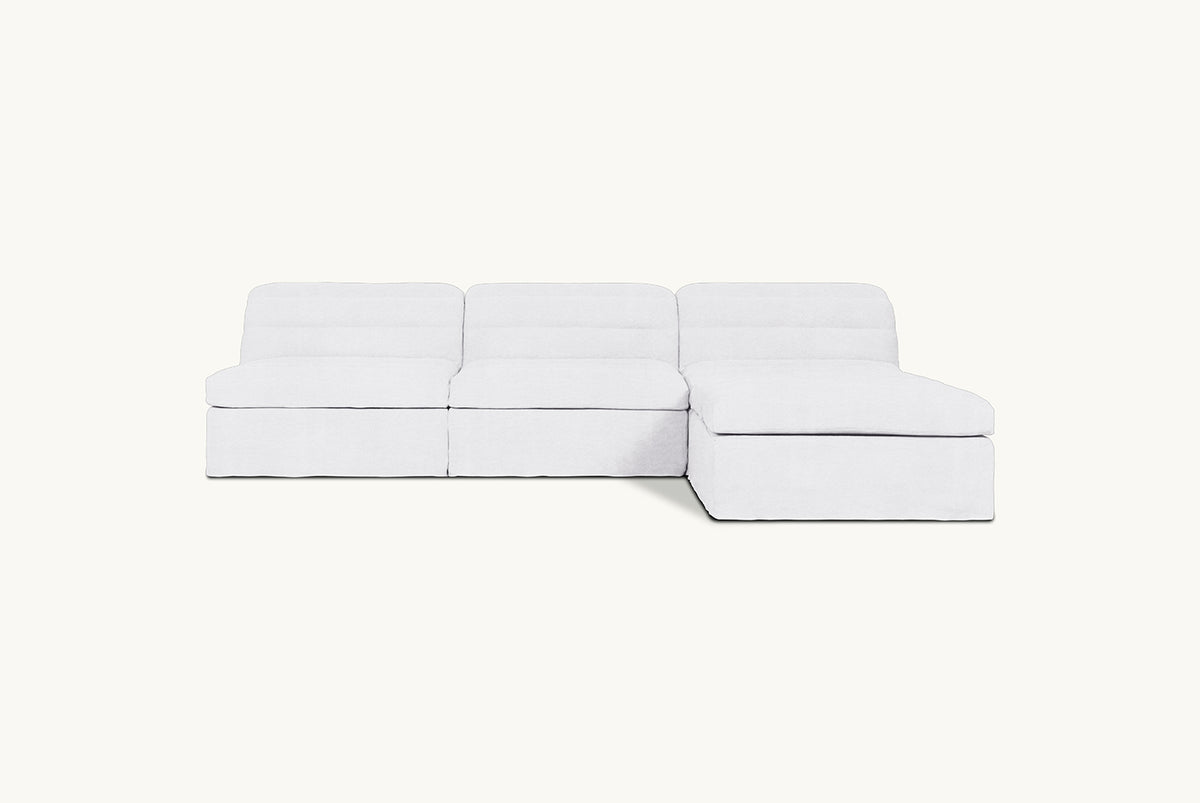 Juno 4-Piece Chaise Sectional – Sculptural Comfort – Sixpenny