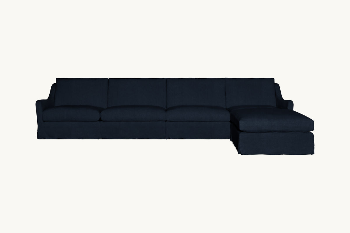 Esmé 5-Piece Chaise Sectional Sofa – Comfy Elegance – Sixpenny