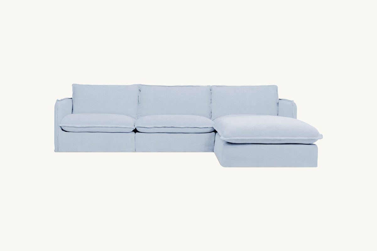 Neva 4Piece Chaise Sectional Sofa Cloudlike Comfort Sixpenny
