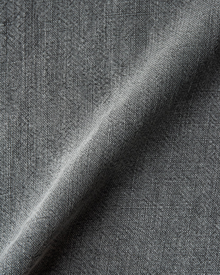 Swatch of Black Pepper, a cool charcoal grey Light Weight Linen