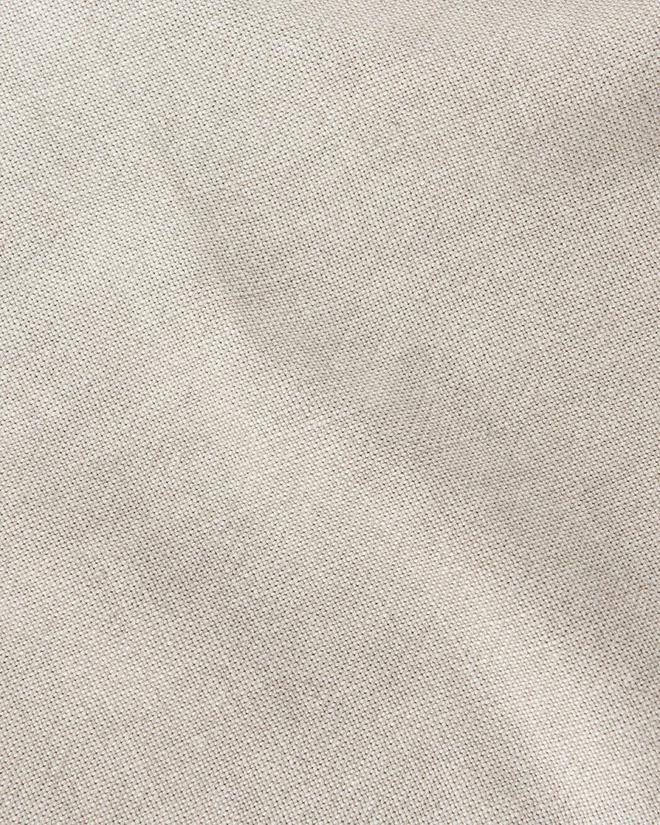 Swatch of Jasmine Rice, a light warm greige Medium Weight Linen