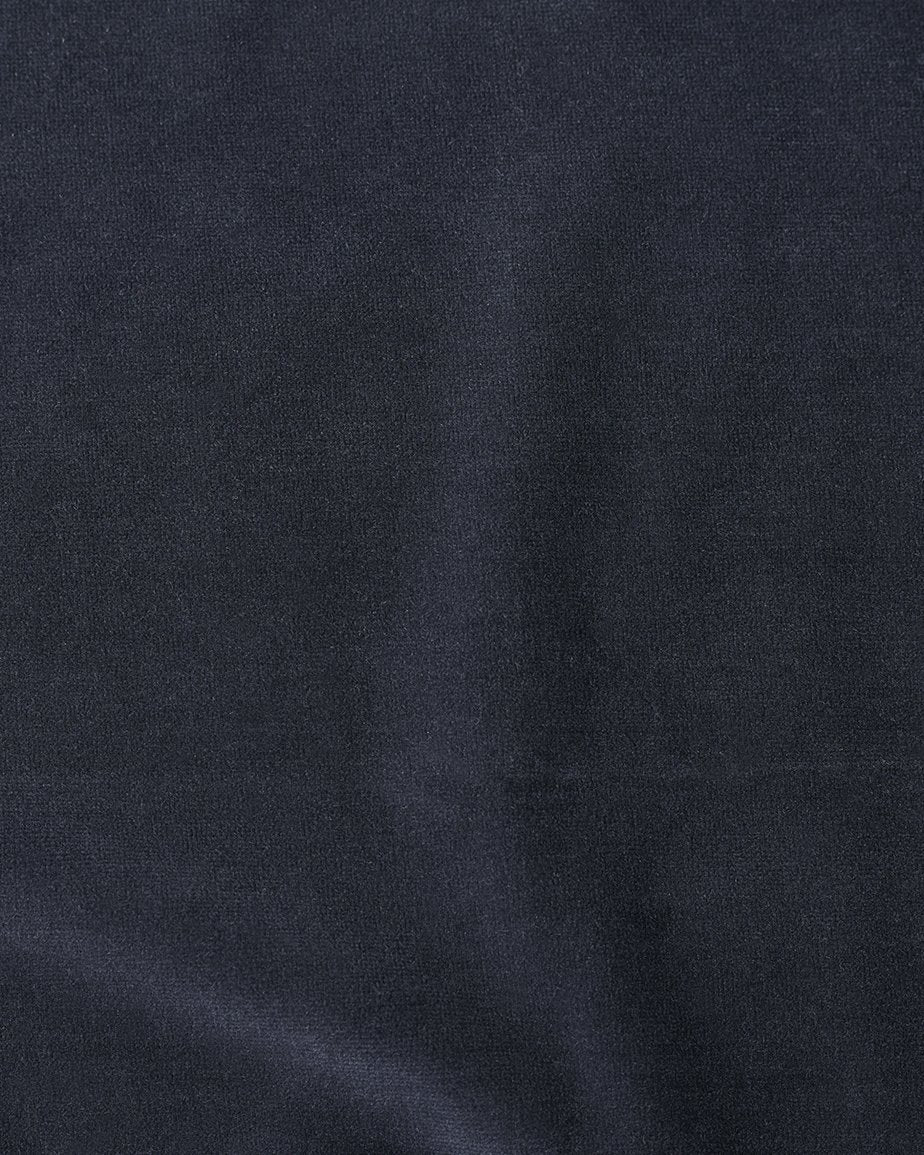 Swatch of Star Sapphire, a deep, inky blue Washed Cotton Velvet