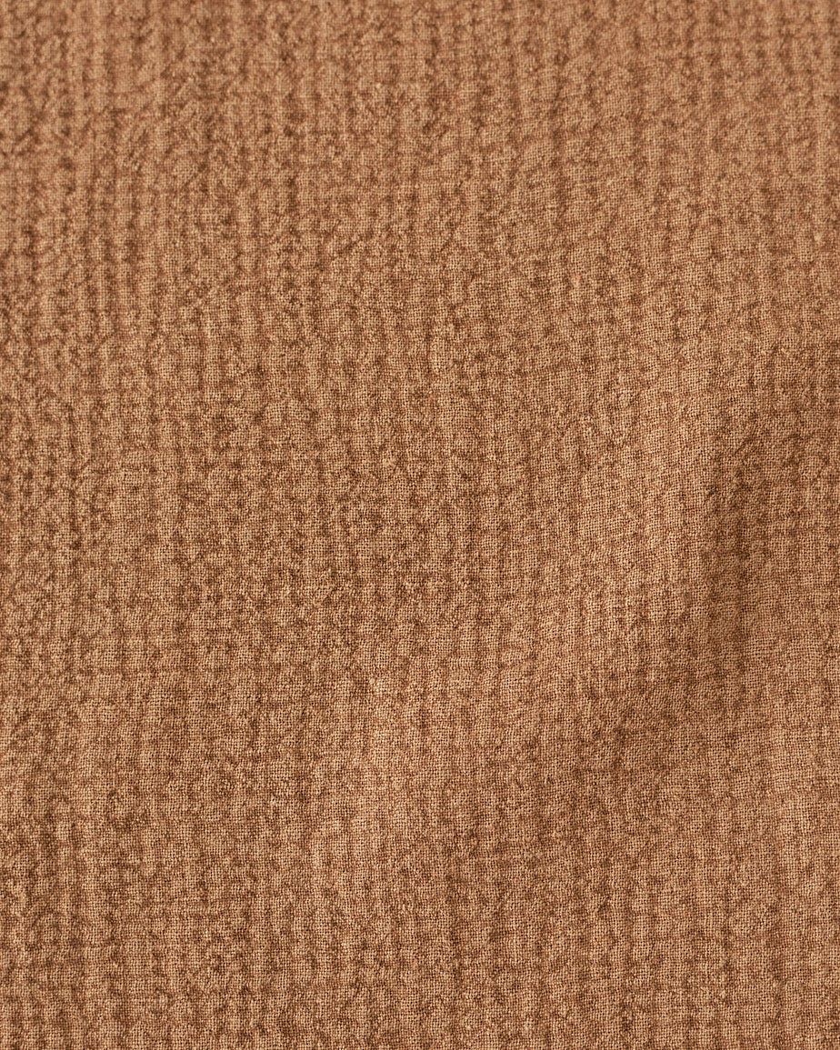 Swatch of Sweet Potato, a copper brown Washed Cotton Linen