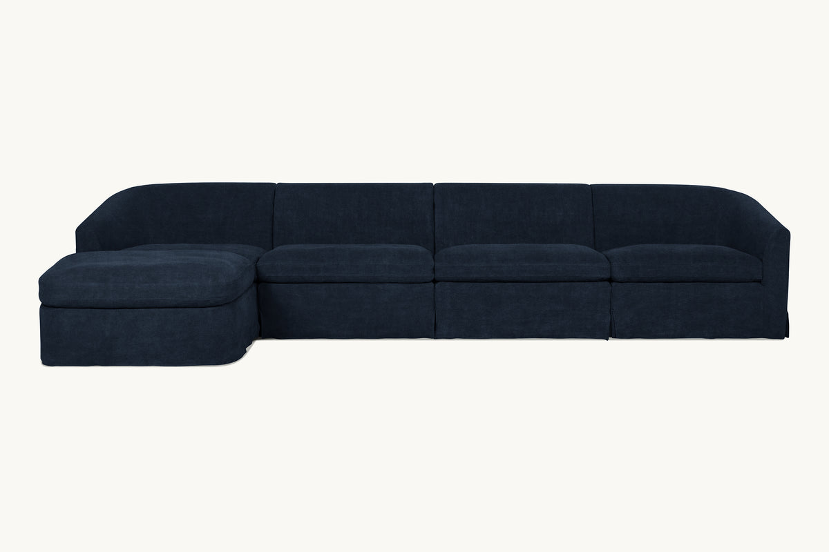 Ziki 5-Piece Chaise Sectional Sofa – Comfy Curves – Sixpenny