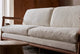 Slide #6 Gio Sofa in Water Lily, a white Light Weight Linen with warm undertones