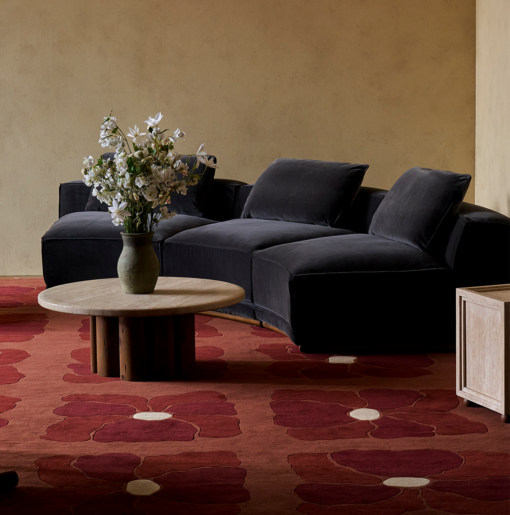 Yogi Curve Ottoman by Sixpenny