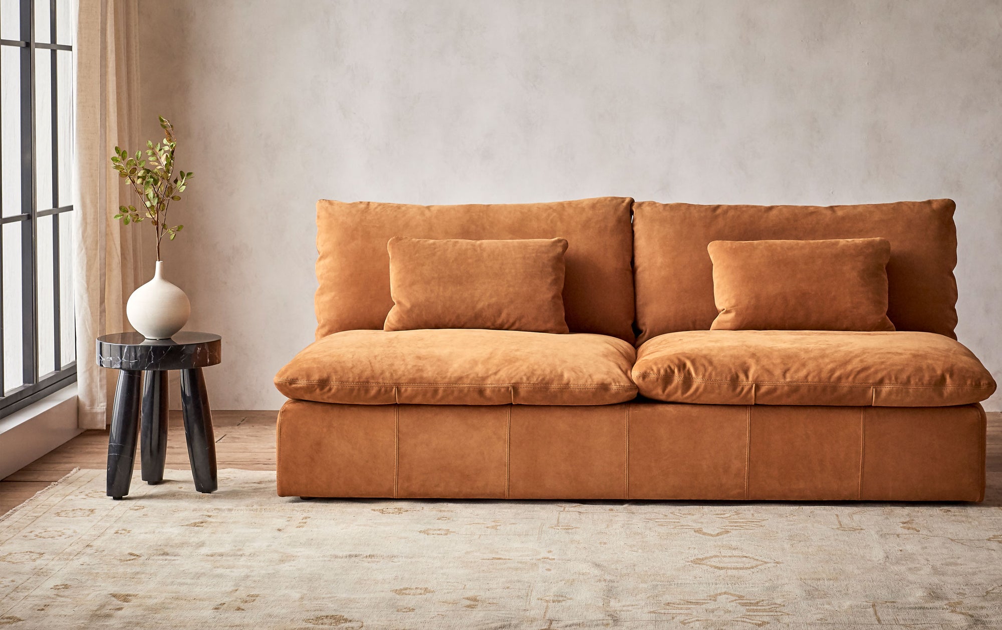 Sixpenny – Leather Comfort Sofa Deep 84\
