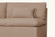 Slide #9 Close up of Aria Queen Sleeper Sofa in Golden Reed, a sandy brown Recycled Poly Linen