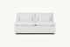 Slide #2 Front view of Aria Full Sleeper Sofa in Young Coconut, a powdery white Recycled Poly Linen