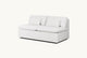 Slide #4 Angled view of Aria Full Sleeper Sofa in Young Coconut, a powdery white Recycled Poly Linen