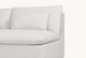 Slide #9 Close up of Aria Full Sleeper Sofa in Young Coconut, a powdery white Recycled Poly Linen