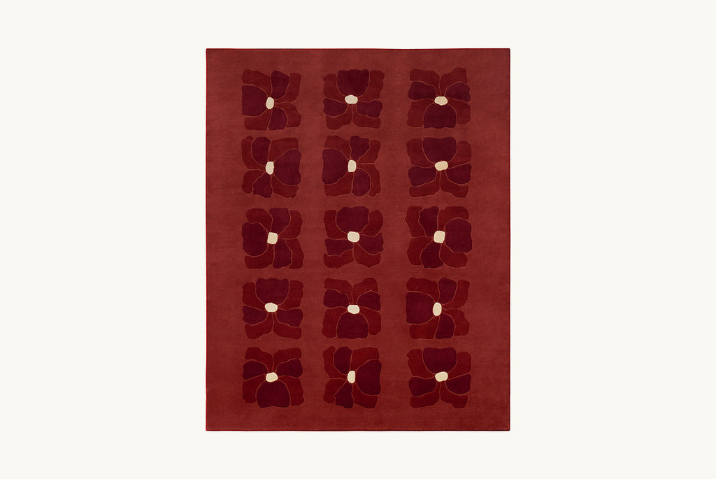 Blossom Rug – Plush Patterened New Zealand Wool – Sixpenny