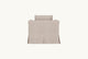 Slide #5 Back view of Dalia Chair in Oat Flour, a medium taupe Light Weight Linen
