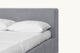 Slide #5 Closeup view of Devyn Queen Bed Headboard in Ink Cap, a medium cool grey Light Weight Linen