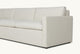 Slide #9 Close up view of Devyn Sleeper Chaise Sectional in Young Coconut, a powdery white Recycled Poly Linen