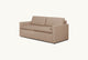 Slide #4 Angled view of Devyn Queen Sleeper Sofa in Golden Reed, a sandy brown Recycled Poly Linen
