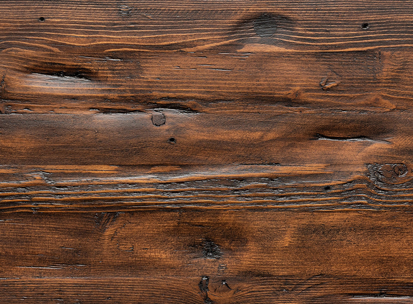 Swatch in Dusky Pine, a deep, rich, molasses-colored 100% Chinese pine