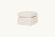 Slide #3 Elias Ottoman Slipcover Only in Corn Silk, a light beige Washed Cotton Linen