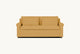 Slide #2 Elias Sleeper Sofa in Honey Bee, a saffron yellow Thread-Dyed Cotton Linen in a closed state