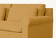 Slide #9 Close up view of the Elias Sleeper Sofa in Honey Bee, a saffron yellow Thread-Dyed Cotton Linen