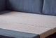 Slide #10 Close up of the mattress in the Esmé Sleeper Sofa in Garden Berry, a berry blue Thread-Dyed Cotton Linen