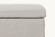 Slide #6 Close up view of Esmé Storage Bench in Jasmine Rice, a light warm greige Medium Weight Linen