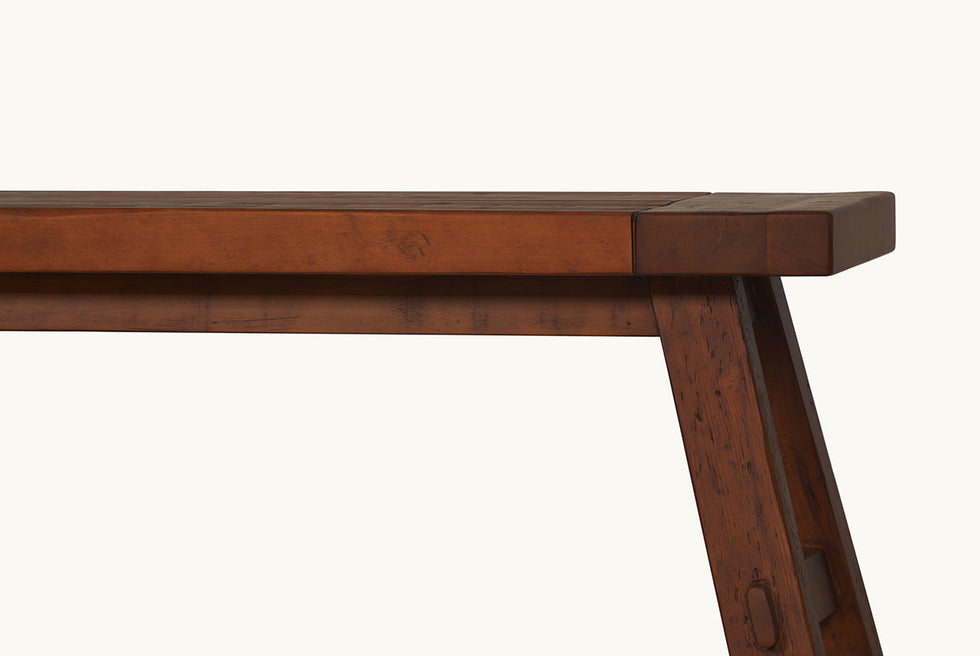 Fasso Bench – Rustic Reclaimed Solid Pine – Sixpenny