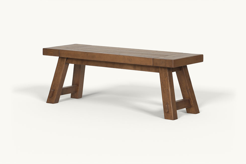 Fasso Bench – Rustic Reclaimed Solid Pine – Sixpenny
