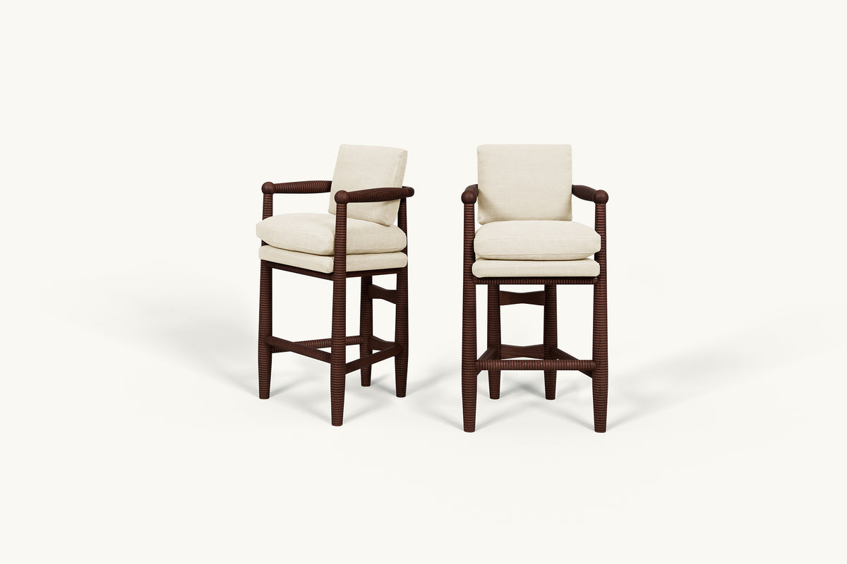 Gio 2-Piece Dining Stools – Hand-Sanded American Wood – Sixpenny