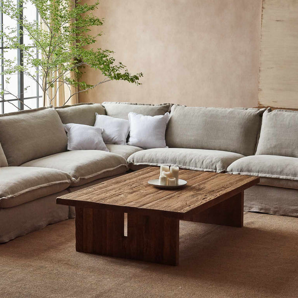 Kai Coffee Table – Rustic Reclaimed Oak – Sixpenny