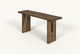 Slide #2 Angled view of Kai Console Table in 100% Reclaimed Austrian Heritage Oak, a medium, bosc pear shade with earthy undertones