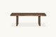 Slide #3 Front view of Kai Dining Bench in 100% Reclaimed Austrian Heritage Oak, a medium, bosc pear shade with earthy undertones