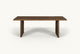Slide #3 Front view of Kai Dining Table in 100% Reclaimed Austrian Heritage Oak, a medium, bosc pear shade with earthy undertones