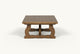 Slide #4 Side view of Leona Coffee Table in 100% Reclaimed Chinese Heritage Pine, a medium, bosc pear shade with earthy undertones