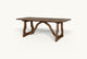Slide #3 Side view of Leona Dining Table in 100% Reclaimed Chinese Heritage Pine, a medium, bosc pear shade with earthy undertones