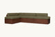 Slide #3 Monti Storage Banquette in Quiet Sage, an earthy green Cotton Canvas