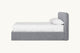 Slide #4 Side view of Neva Queen Bed in Ink Cap, a medium cool grey Light Weight Linen