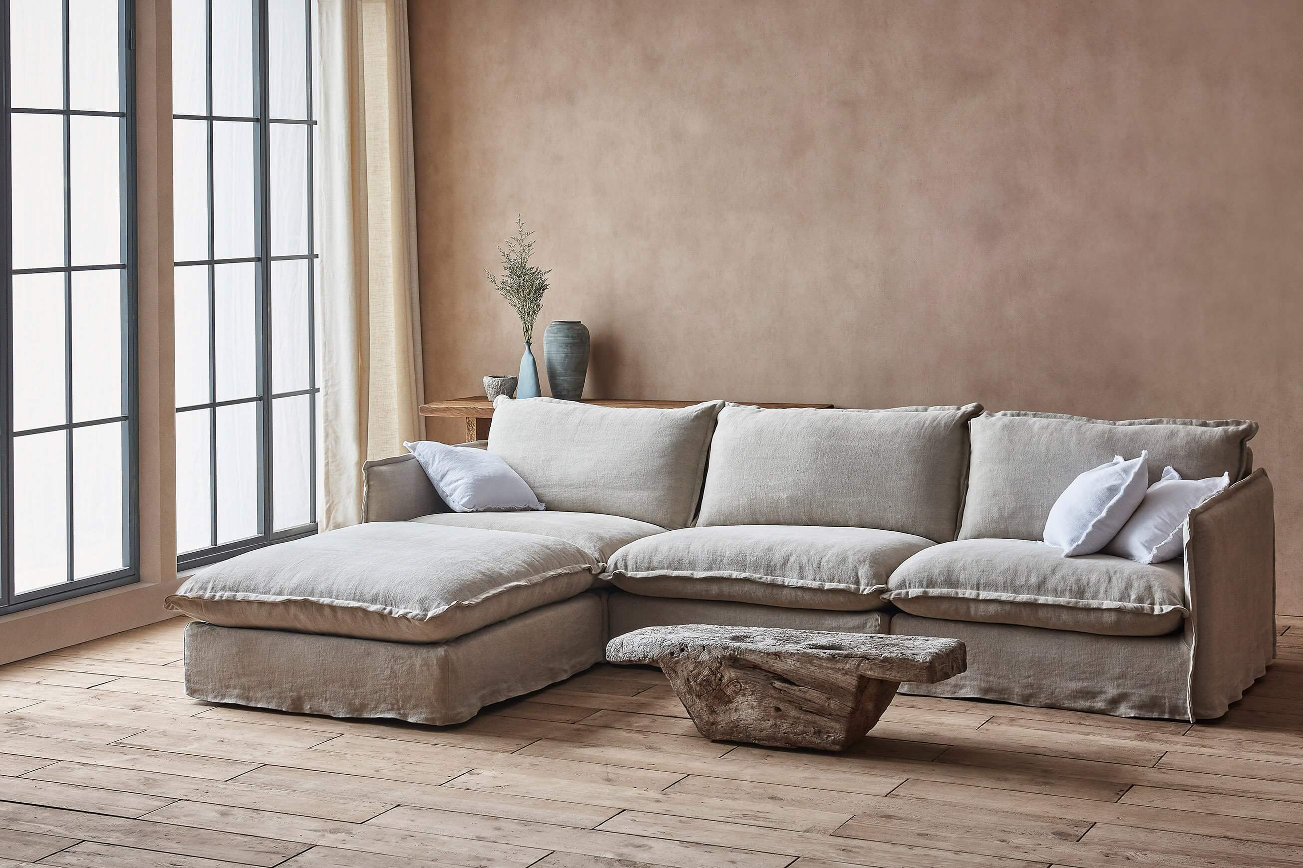Neva 4-Piece Chaise Sectional Sofa – Cloudlike Comfort – Sixpenny