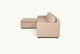 Slide #8 Side view of Neva Sleeper Chaise Sectional in Golden Reed, a sandy brown Recycled Poly Linen