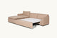 Slide #5 Angled open view of Neva Sleeper Chaise Sectional in Golden Reed, a sandy brown Recycled Poly Linen
