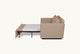 Slide #7 Side view of Neva Queen Sleeper Sofa in Golden Reed, a sandy brown Recycled Poly Linen, pulled out with no bedding