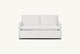 Slide #2 Front view of Neva Full Sleeper Sofa in Young Coconut, a powdery white Recycled Poly Linen
