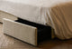 Slide #8 Neva Storage Bed in Warm Oatmeal, a light warm beige Medium Weight Linen