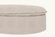 Slide #6 Close up of Neva Round Storage Ottoman in Oat Flour, a medium taupe Light Weight Linen