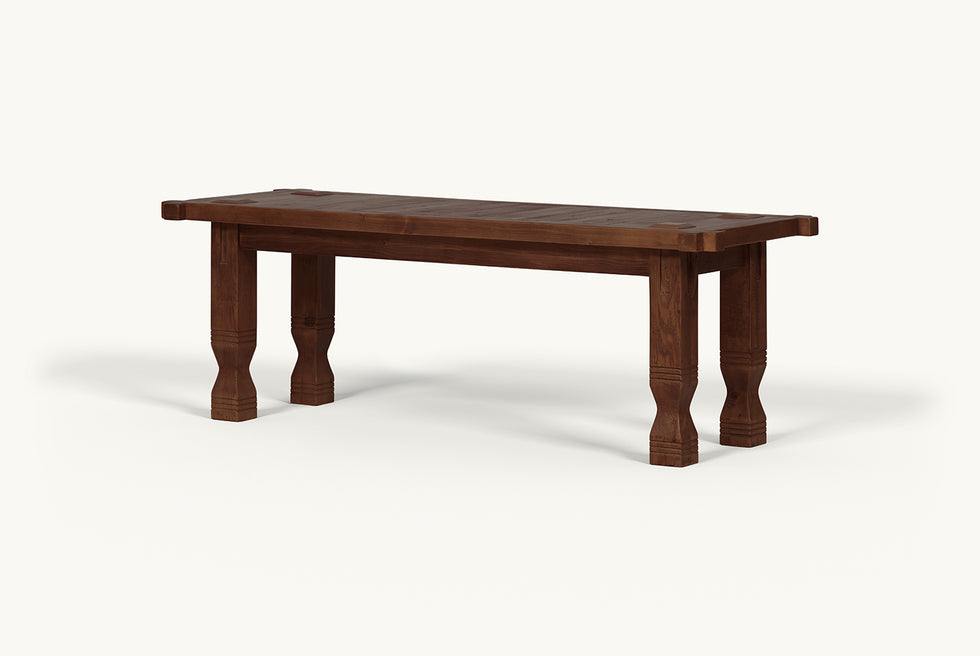 Ora Dining Bench – Modern Antique Tables – Sixpenny