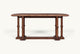Slide #11 Back view of Pia Console Table in Dusky Pine, a deep, rich, molasses-colored 100% Chinese pine