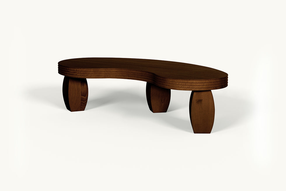 Pisces Coffee Table – Hand-Sanded Red Oak – Sixpenny